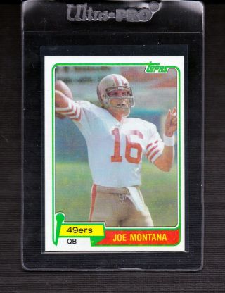1981 Topps 216 Joe Montana San Francisco 49ers Rc Rookie Hofer Awesome