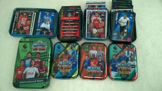 4 X Tins Of Match Attax Various Years Including 2018/19 100,  Cards 898