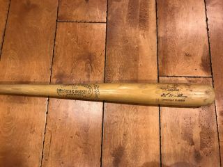 Vintage Hillerich & Bradsby 125 Powerized Ed Mathews Wooden Baseball Bat 34 Inch