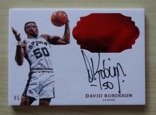 2016 - 17 Flawless David Robinson Auto D 5/15 Ruby Autograph Spurs On - Card Fa - Dr