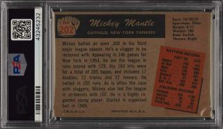 1955 Bowman Mickey Mantle 202 PSA 6 EXMT (PWCC) 2