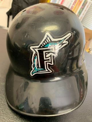 Florida Marlins 1998 Game Batting Helmet 36 Andy Larkin Rare Miami