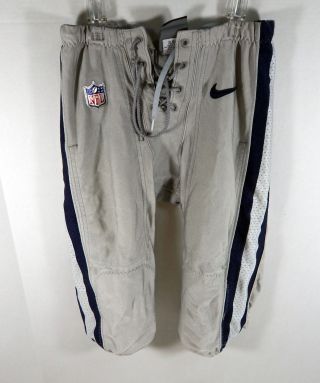 2015 Dallas Cowboys 29 Game Issued Light Grey Pants Dal00207