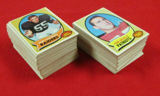 1970 Topps Football Card Partial Set 190 Of 263 Cards