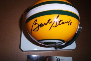 Bart Starr Signed Autographed Green Bay Packers Mini Riddell Helmet Gai