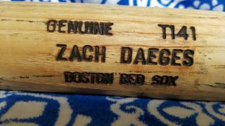Zach Daeges Game Bat Boston Red Sox Uncracked Mlb Red Sox Milb Creighton