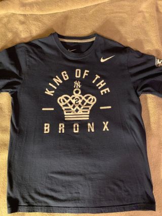 Men’s Nike York Yankees Derek Jeter King Of The Bronx T - Shirt Medium M Navy