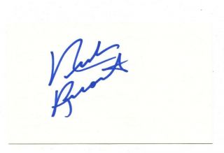 Nick Buoniconti Signed Autographed 3 X 5 Index Card Notre Dame Miami Dolphins