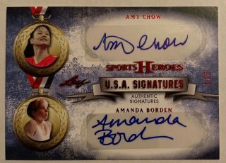 2013 Leaf Sports Heroes U.  S.  A.  Signatures Acab Amy Chow/amanda Borden