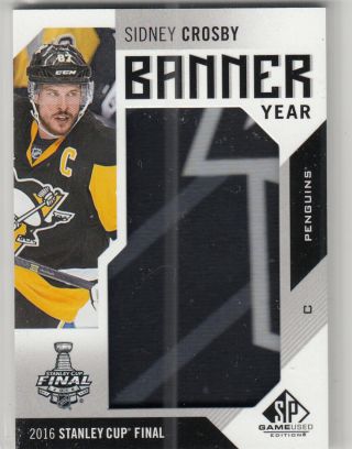 16/17 Ud Sp Game Sidney Crosby Banner Year 2016 Stanley Cup Final 2cl