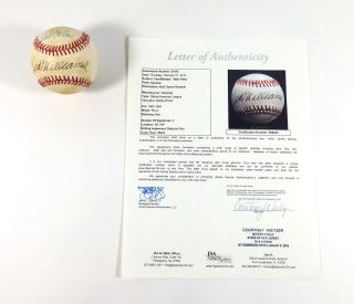 Ted Williams / Bob Feller Signed Oal Baseball Jsa Auto Da029621