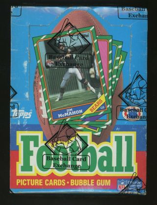 1986 Topps Football Wax Pack Box Bbce " Tough Box "