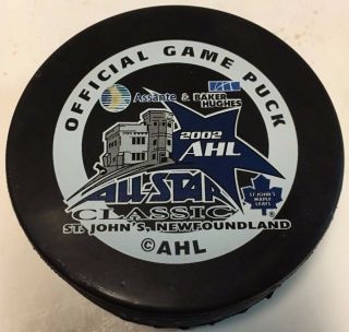 2002 Ahl All - Star Game Official Game Hockey Puck St.  John 