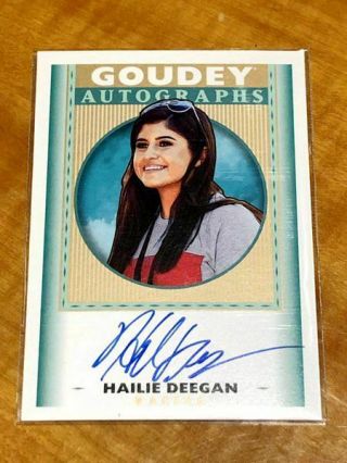 2019 Goodwin Champions Hailie Deegan Autograph Auto On Card Ssp Goudey