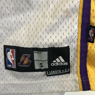 Adidas White Los Angeles Lakers Kobe Bryant 24 Jersey S,  2 Length 2