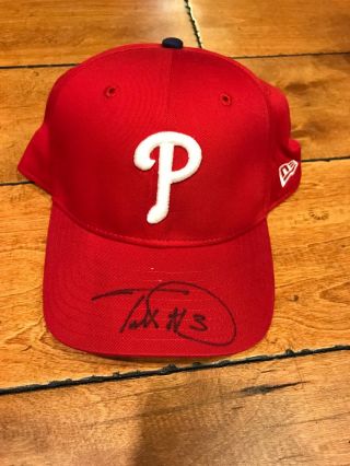 Todd Pratt Philadelphia Phillies Era Signed Hat Cap