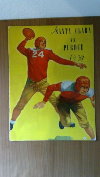 Purdue Vs Santa Clara Football Program,  At Santa Clara On 10/28/1939