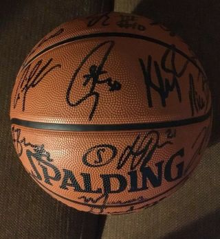 Steph Curry Kevin Durant Golden State Warriors Team Signed Basketball