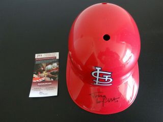 Tony Larussa Signed Auto St Louis Cardinals Baseball Helmet Jsa Autographed