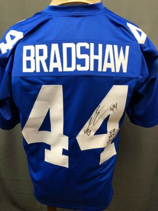 Ahmad Bradshaw 44 Giants Signed Jersey Jsa The Witnessed Protection Program