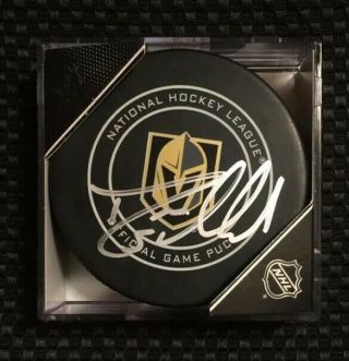 Deryk Engelland Signed Vegas Knights Official Game Puck - Guaranteed Authentic
