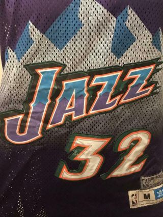 Karl Malone Utah Jazz Adidas Throwback Jersey Mens Medium Sewn/Stitched 2