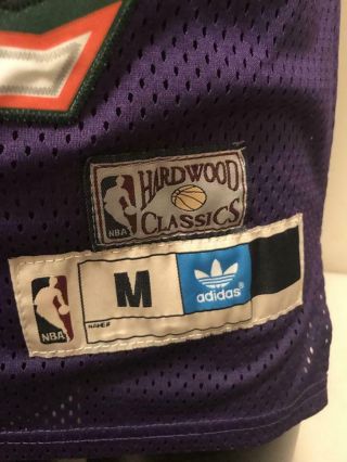 Karl Malone Utah Jazz Adidas Throwback Jersey Mens Medium Sewn/Stitched 3
