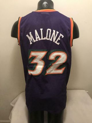 Karl Malone Utah Jazz Adidas Throwback Jersey Mens Medium Sewn/Stitched 4