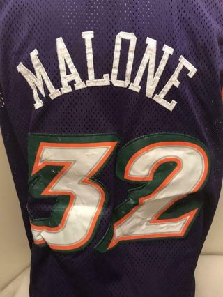 Karl Malone Utah Jazz Adidas Throwback Jersey Mens Medium Sewn/Stitched 5