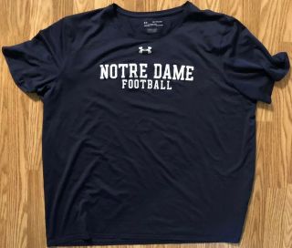 Notre Dame Football Team Issued Under Armour Shirt 3xl