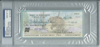 Bob Gibson Hand Signed Auto Autograph Personal Check Psa/dna " Robert " Rare