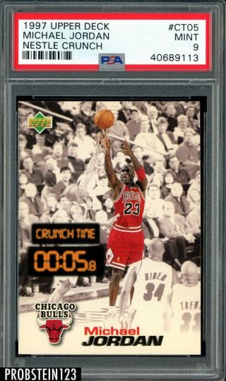 1997 Upper Deck Nestle Crunch Michael Jordan Chicago Bulls Psa 9