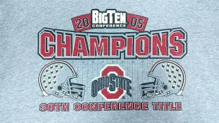 Ohio State Big Ten Conference Football Championship Gray 2005 T Shirt Size Large