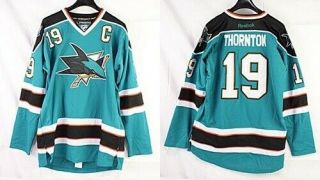 Reebok Ccm San Jose Sharks Joe Thornton Hockey Jersey Size 54 Stitched