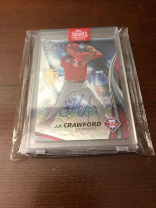 2019 Topps Archives Signature Series J.  P.  Crawford Phillies Bowman Auto 1/1 Rare