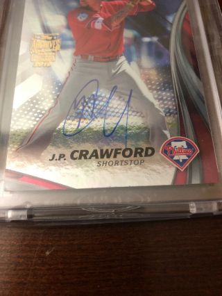 2019 Topps Archives Signature Series J.  P.  Crawford Phillies Bowman Auto 1/1 Rare 3