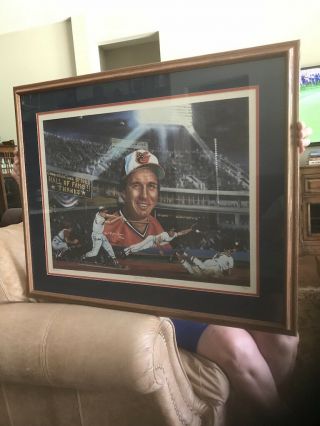 Baltimore Orioles Brooks Robinson Lithograph Signed By Brooks Robinson And Simon