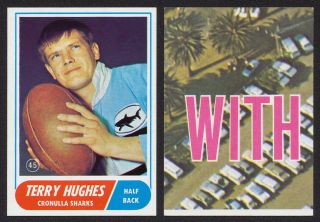 Terry Hughes 1969 Scanlens Rugby League Card 45