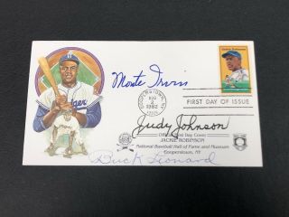 Monte Irvin Judy Johnson Buck Leonard Signed Autographed First Day Cover