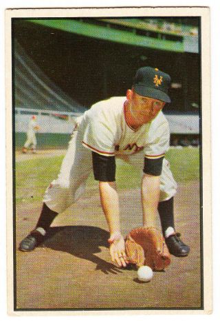1953 Bowman Color 1 Davey Williams York Giants First Card In Set Vg