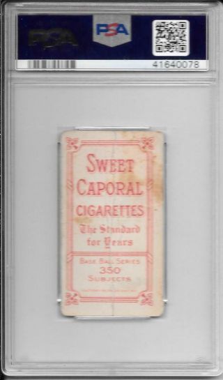 TY COBB T206 SWEET CAPORAL 350/30 RED BACK PSA 1 LABEL NICELY CENTERED 2