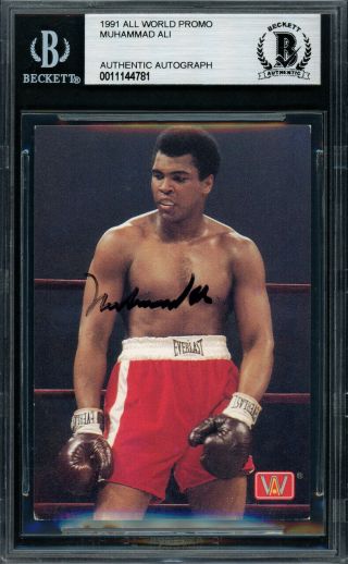 Muhammad Ali Autographed Signed 1991 All World Card Beckett Bas 11144781