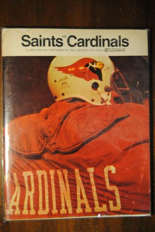 1968 Orleans Saints Vs St Louis Cardinals Football Program - Bill Kilmer