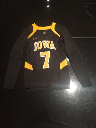University Of Iowa Hawkeyes Game Worn Soccer Jersey 7 Nike S