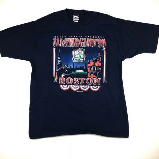 1999 Mlb All - Star Game T - Shirt Boston Red Sox Fenway Park Pro Player Blue Sz Xl