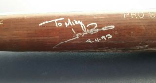 Mlb Pitcher Jim Abbott 9/4/1993 No Hitter Autograph Note On A Game Bat