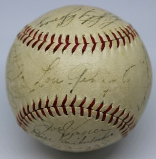 1938 York Yankees Team Signed Baseball Jsa Autographed World Series Champs