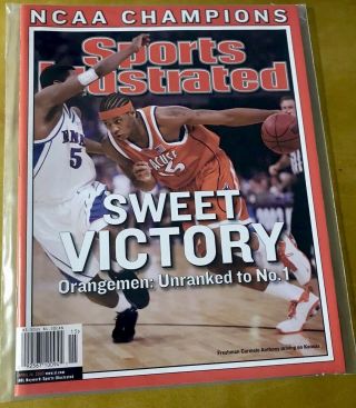 Sports Illustrated April 14 2003 Syracuse Carmelo Anthony Champs No Label Beauty
