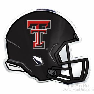 Texas Tech Red Raiders Helmet Raised Color Chrome Metal Auto Emblem University