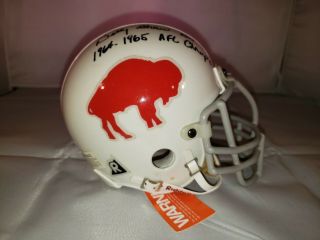 Billy Shaw Signed/autographed Buffalo Bills Mini Helmet Hof 99 L23